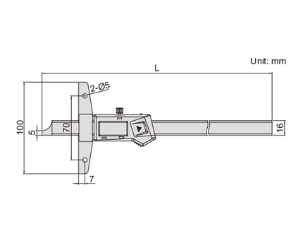 INSIZE Measuring Equipment Insize Digital Depth Gauge 0-150mm / 0-6" Range Series 1147-150