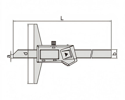 INSIZE Measuring Equipment Insize Digital Depth Gauge 0-200mm/0-8" Range Series 1141-200A