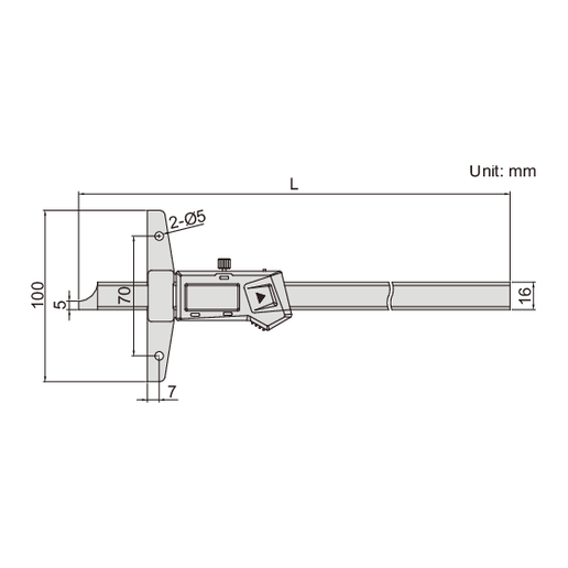 INSIZE Measuring Equipment Insize Digital Depth Gauge 0-300mm / 0-12" Range Series 1147-300