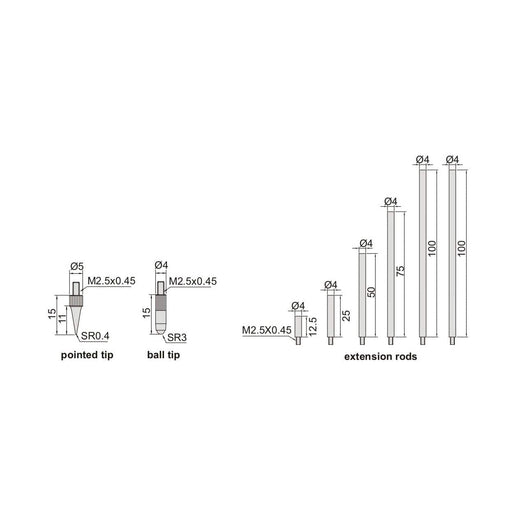 INSIZE Measuring Equipment Insize Digital Depth Gauge 101.5x17mm Range Series 2141-302