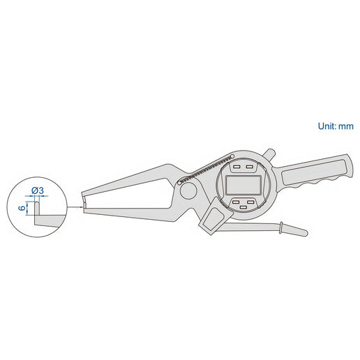 INSIZE Measuring Equipment Insize Digital External Caliper Gauge 20-40mm/0.8-1.6" Range Series 2132-40