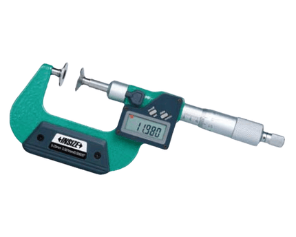 INSIZE MEASURING EQUIPMENT Insize Digital Non-Rotating Spindle Disk Micrometer 25–50 mm / 1–2" Series 3594-50A