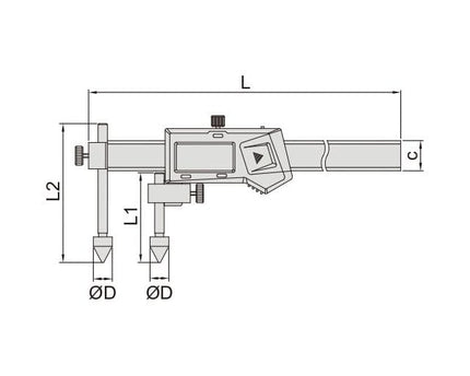 INSIZE Measuring Equipment Insize Digital Offset Caliper 10-300mm Range Series 1192-300A