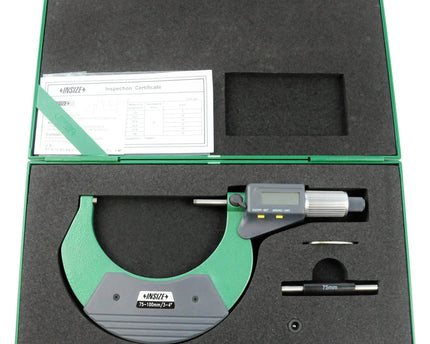 INSIZE Measuring Equipment Insize Digital Outside Micrometer 75-100mm/3-4" Range Series 3109-100A