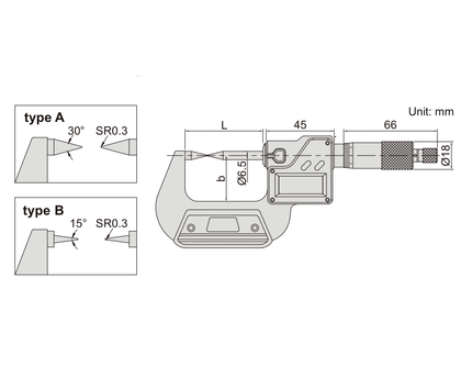 INSIZE Measuring Equipment Insize Digital Point Micrometer 25-50mm/1-2" Range Series 3530-50A