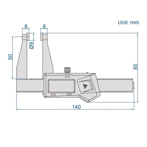 INSIZE Measuring Equipment Insize Digital Snap Gauge 0-50mm/0-2" Range Series 1163-50A