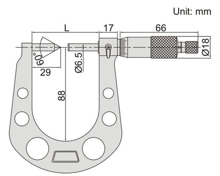 INSIZE Measuring Equipment Insize Disc Brake Micrometer 25-50mm Range Series 3288-50A