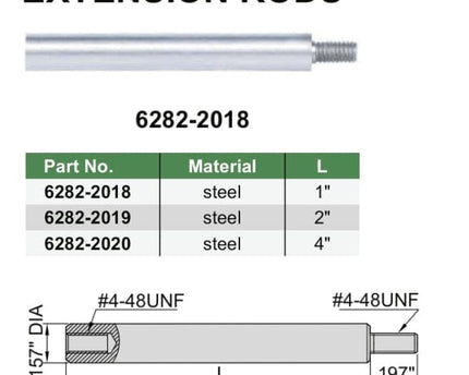 INSIZE Measuring Equipment Insize Extension Rod 2" Range Series 6282-2019