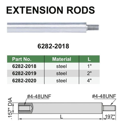 INSIZE Measuring Equipment Insize Extension Rod 4" Range Series 6282-2020