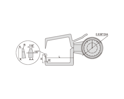 INSIZE Measuring Equipment Insize External Dial Caliper Gauge 0.4-1.2" Range Series 2333-E121