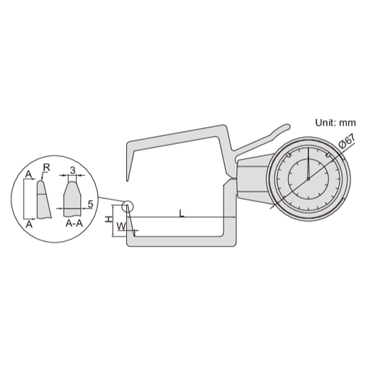 INSIZE Measuring Equipment Insize External Dial Caliper Gauge 10-30mm Range Series 2333-301