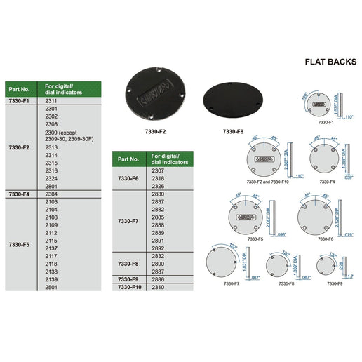 INSIZE Measuring Equipment Insize Flat Back for Dial & Digital Indicators Series 7330-F4