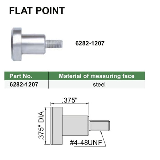 INSIZE Measuring Equipment Insize Flat Point 0.375" Range Series 6282-1207