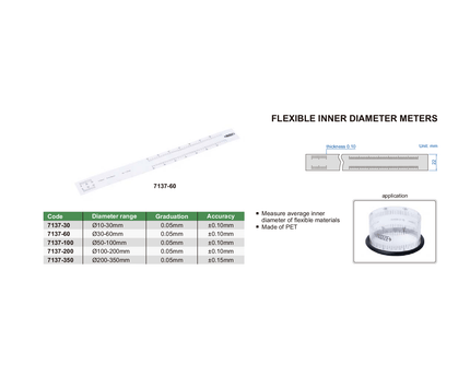 INSIZE Measuring Equipment Insize Flexible Inner Diameter Meter 100–200 mm Range Series 7137-200