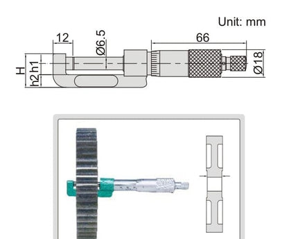 INSIZE Measuring Equipment Insize Hub Micrometer 25-50mm Range Series 3292-50