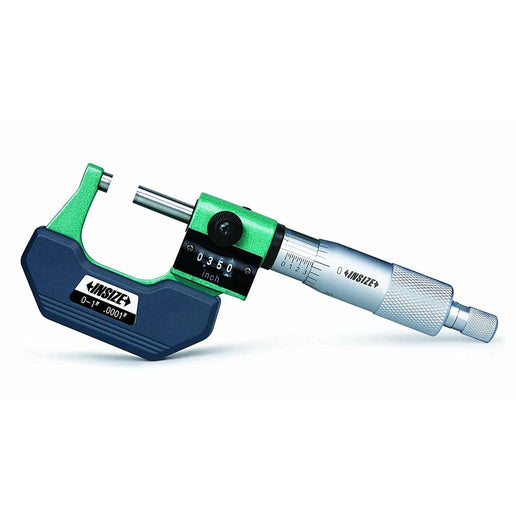 INSIZE Measuring Equipment Insize Imperial Outside Micrometer W/ Analog Counter 0-1" Range Series 3400-1