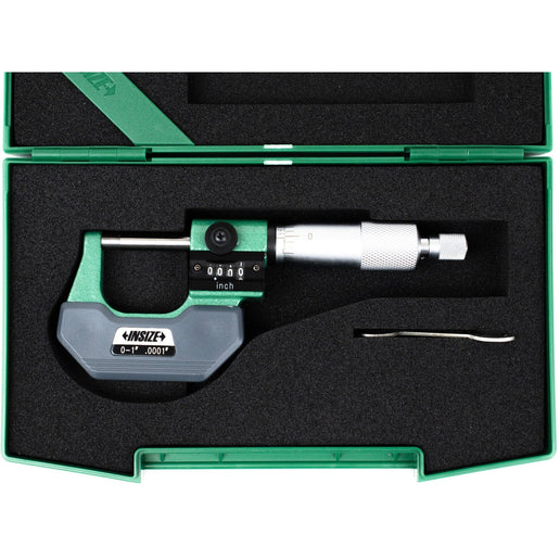 INSIZE Measuring Equipment Insize Imperial Outside Micrometer W/ Analog Counter 0-1" Range Series 3400-1