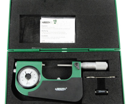 INSIZE Measuring Equipment Insize Indicating Micrometer with Support 25-50mm Range Series 3332-50