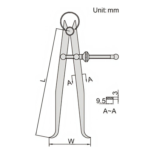 INSIZE Measuring Equipment Insize Inside Spring Caliper 30-320mm Range Series 7261-300