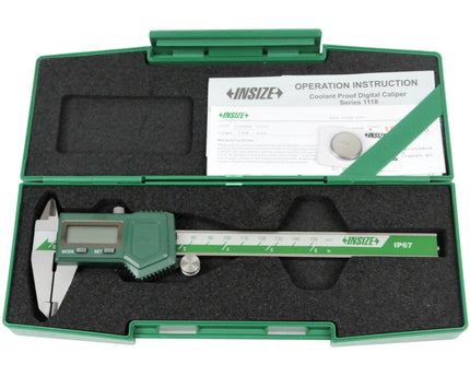 INSIZE Measuring Equipment INSIZE IP57 Waterproof Digital Caliper  0-150mm / 0-6" Range Series 1118-150B