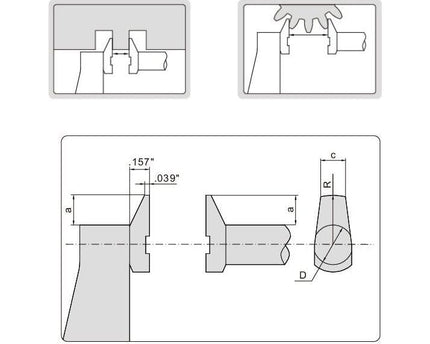 INSIZE Measuring Equipment Insize Jaw Type Micrometer 1-2" Range Series 3283-2