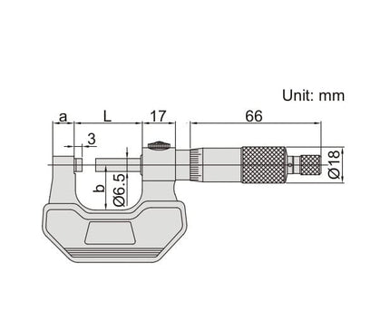 INSIZE Measuring Equipment Insize Left Hand/Right Hand Outside Micrometer 25-50mm Range Series 3236-50B