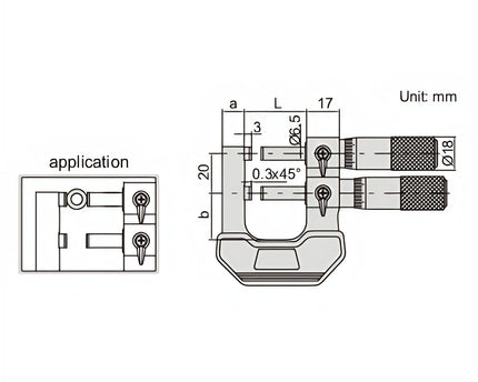 INSIZE Measuring Equipment Insize Limit Micrometer 25-50mm Range Series 3235-50A