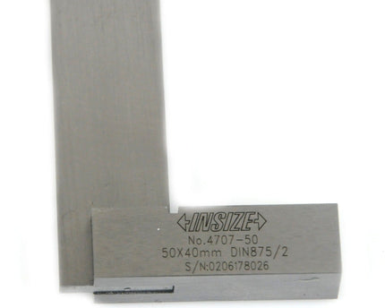 INSIZE Measuring Equipment Insize Machinist 90° Square Range 50x40mm Series 4707-50