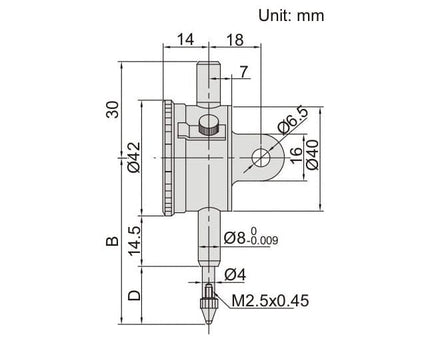 INSIZE Measuring Equipment Insize Metric Compact Dial Indicator 5mm Range Series 2311-5F