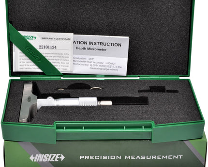 INSIZE Measuring Equipment Insize Metric Depth Micrometer 0-25MM Range Series 3240-25