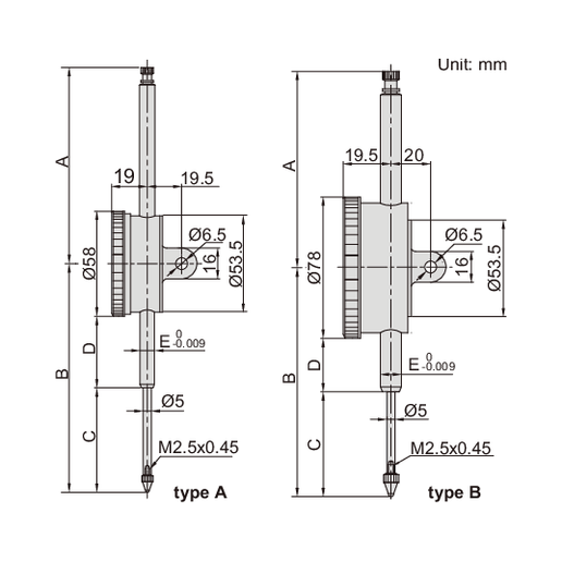 INSIZE Measuring Equipment Insize Metric Long Stroke Dial Indicator 100mm Range Series 2309-100D