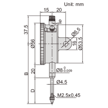 INSIZE Measuring Equipment Insize Metric Long Stroke Dial Indicator 20mm Range Series 2310-20A