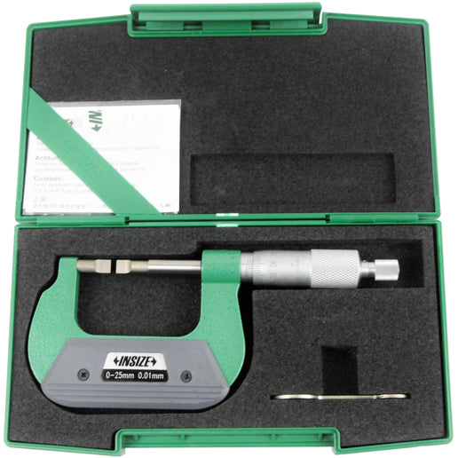 INSIZE Measuring Equipment Insize Metric Outside Blade Micrometer 0-25mm Range Series 3232-25BA