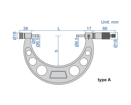INSIZE Measuring Equipment Insize Metric Outside Micrometer 0-50mm Range Series 3206-50A