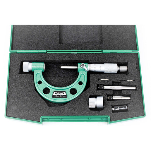 INSIZE Measuring Equipment Insize Metric Outside Micrometer 0-50mm Range Series 3206-50A