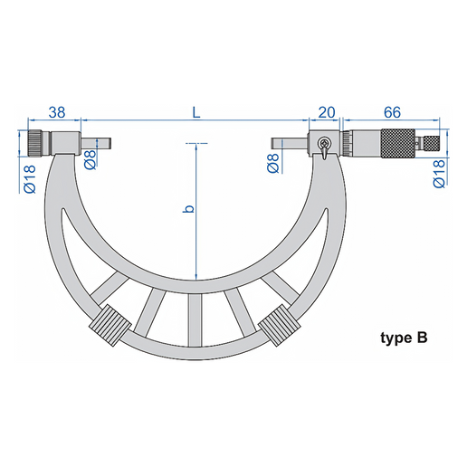 INSIZE Measuring Equipment Insize Metric Outside Micrometer 300-400mm Range Series 3206-400