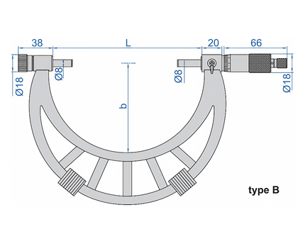 INSIZE Measuring Equipment Insize Metric Outside Micrometer 900-1000mm Range Series 3206-1000