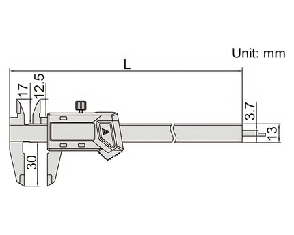 INSIZE Measuring Equipment Insize Mini Digital Caliper 0-75mm/0-3" Range Series 1111-75A