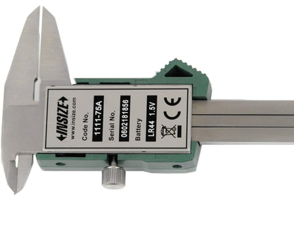 INSIZE Measuring Equipment Insize Mini Digital Caliper 0-75mm/0-3" Range Series 1111-75A