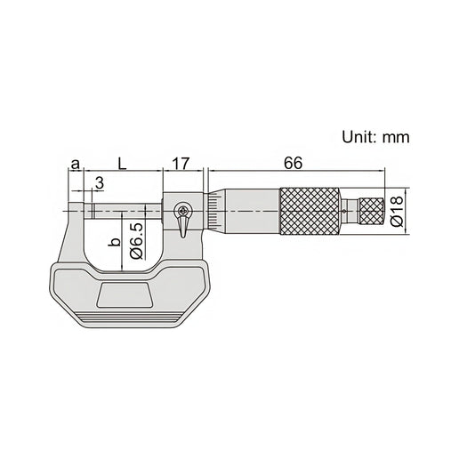 INSIZE Measuring Equipment Insize Outside Micrometer 0-25mm Range Series 3202-25A