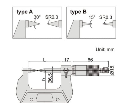 INSIZE Measuring Equipment Insize Point Micrometer 50-75mm Range Series 3230-75BA