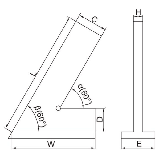 INSIZE Measuring Equipment Insize Range 60° Square 100x70mm Series 4762-100