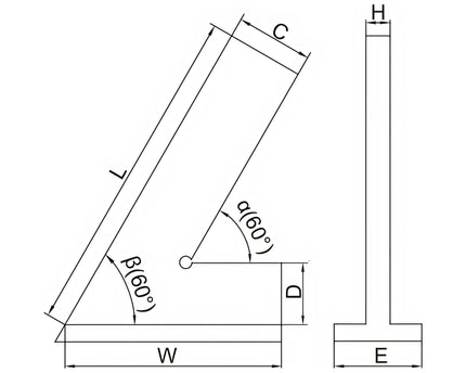 INSIZE Measuring Equipment Insize Range 60° Square 120x80mm Series 4762-120