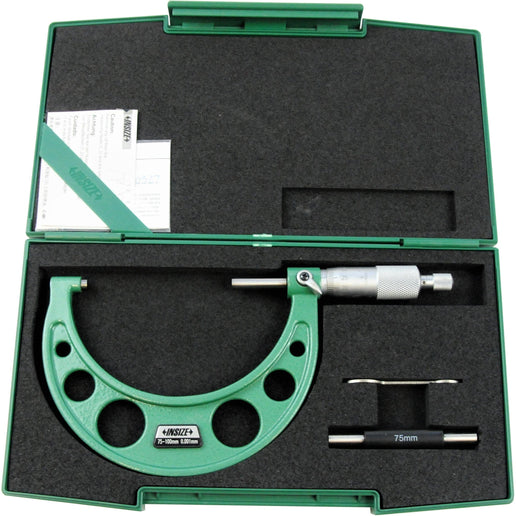 INSIZE Measuring Equipment Insize Ratchet Stop Type Outside Micrometer 75-100mm Range Series 3210-100A