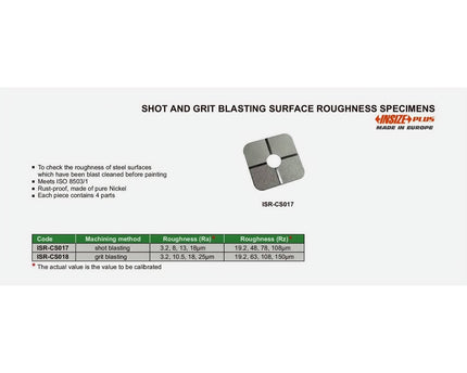 INSIZE MEASURING EQUIPMENT Insize Reference Surface Set for Shot Blasting ISO 8503/1 Compliance Series ISR-CS017