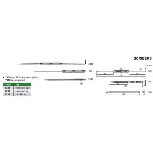 INSIZE MEASURING EQUIPMENT Insize Scriber 6.3" Length Series 7231