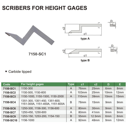 INSIZE Measuring Equipment Insize Scriber For Height Gauges Type A Series 7150-SC7