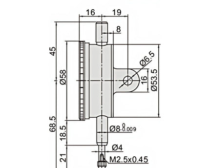 INSIZE Measuring Equipment Insize Shockproof Dial Indicator 5mm Range Series 2314-5A