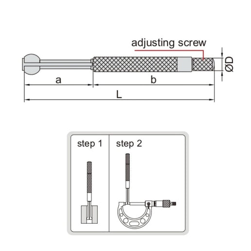 INSIZE Measuring Equipment Insize Small Hole Gauge Set 4208-1