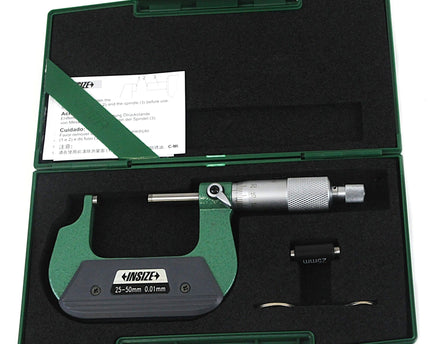 INSIZE Measuring Equipment Insize Spherical Anvil Tube Micrometer 25-50mm Type B Series 3260-50SA